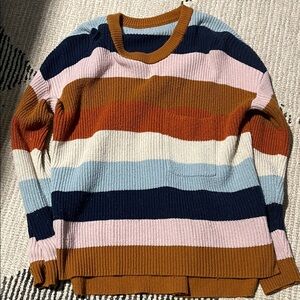 Madewell Multicolor Striped Crewneck Sweater